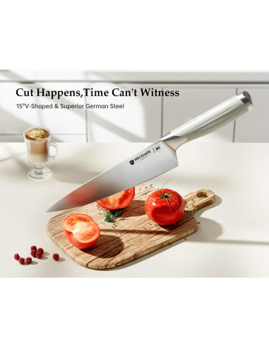 Juego de cuchillos de cocina BRODARK 15 piezas acero inoxidable