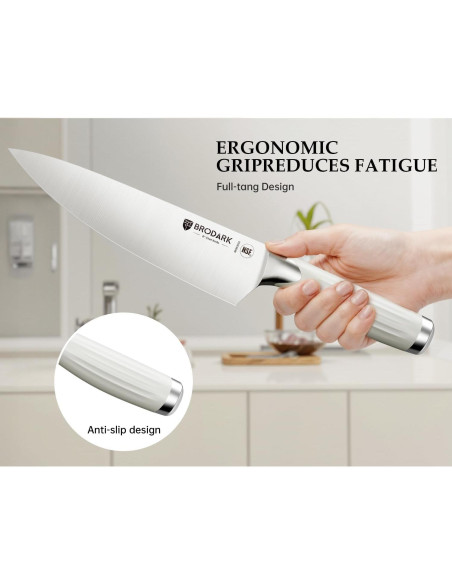 Juego de cuchillos de cocina BRODARK 15 piezas acero inoxidable