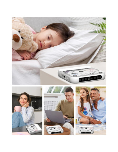 Reproductor de CD portátil ENVYCLOUD 918 Bluetooth recargable