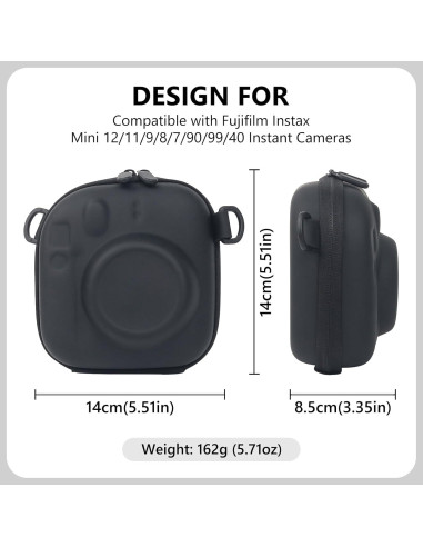 Funda de Almacenamiento Dura EVA para Fujifilm Instax Mini - Negra