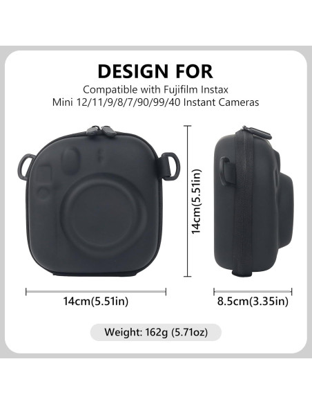 Funda de Almacenamiento Dura EVA para Fujifilm Instax Mini - Negra