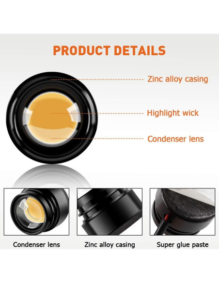 Luz de Advertencia LED Teguangmei 4 en 1 Ámbar 12V Control Remoto