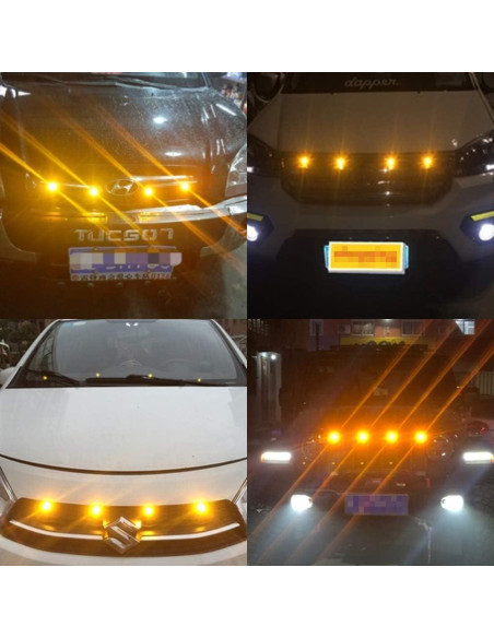 Luz de Advertencia LED Teguangmei 4 en 1 Ámbar 12V Control Remoto