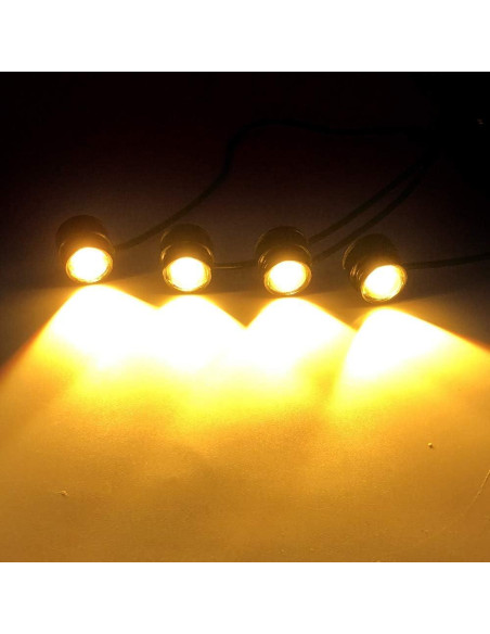 Luz de Advertencia LED Teguangmei 4 en 1 Ámbar 12V Control Remoto