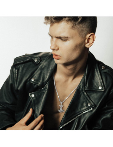 Collar Vikingos Mjolnir Thor Plata Esterlina 925 61 cm