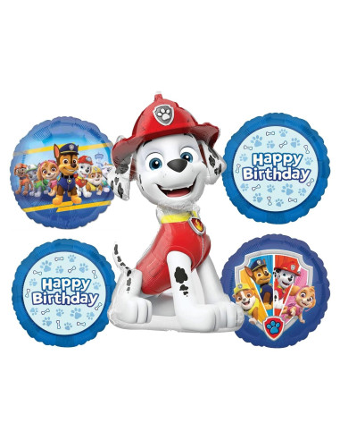 Ramo de Globos Anagram Paw Patrol Marshall y Amigos