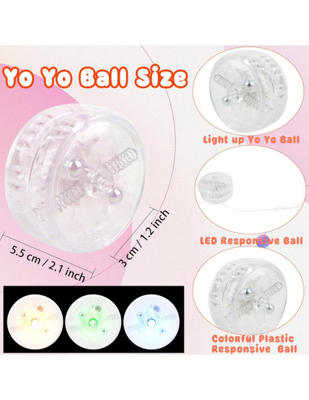 30 Pelotas de Yo Yo LED Iluminadas Octaday para Niños