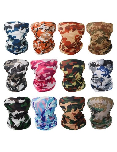 Mascarilla Gaiter de Cuello NEXTOUR UPF 50+ 12 Piezas Camuflaje