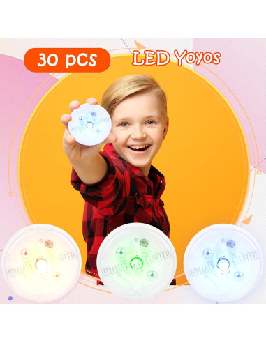 30 Pelotas de Yo Yo LED Iluminadas Octaday para Niños
