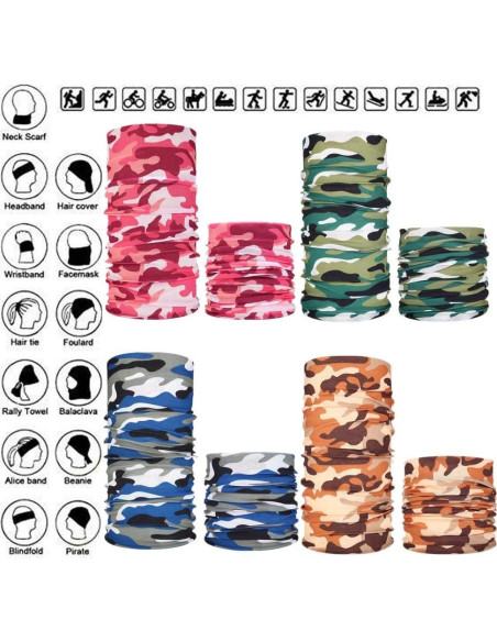 Mascarilla Gaiter de Cuello NEXTOUR UPF 50+ 12 Piezas Camuflaje