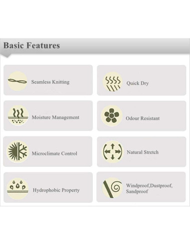 Mascarilla Gaiter de Cuello NEXTOUR UPF 50+ 12 Piezas Camuflaje