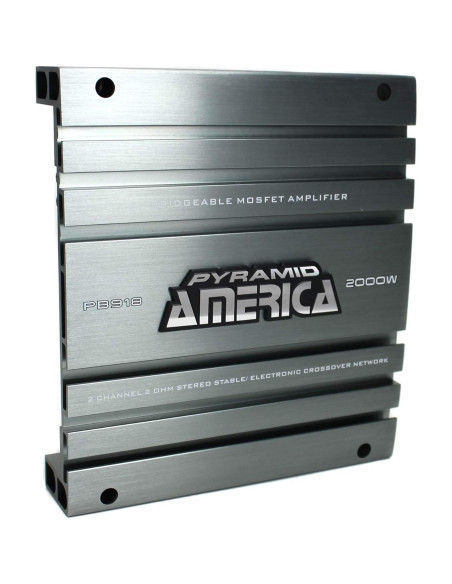 Amplificador de Potencia Pyramid PB918 2000W 2 Canales + Kit Cableado 8 Gauge