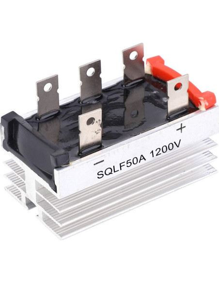 Puente Rectificador Trifásico SQLF50A 50A 1200V con Disipador