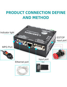 Controlador CNC Mach3 RATTMMOTOR LAN5160T4 4 Ejes con MPG 2