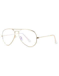 Gafas de Aviador HJSTES Lentes Transparentes Anti Luz Azul