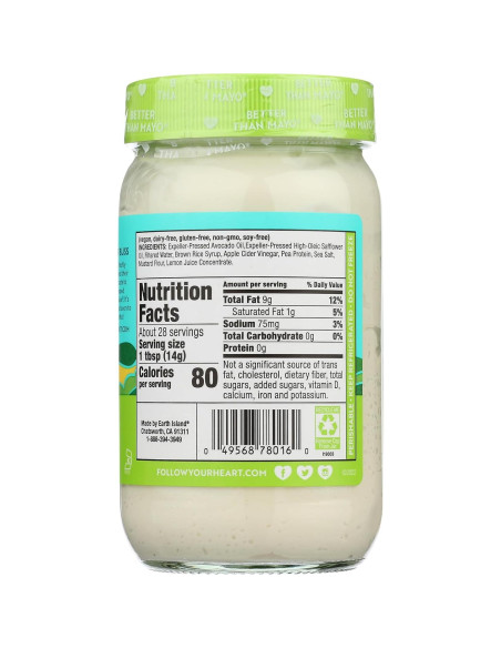 Vegenaise Aceite de Aguacate 473ml Sigue Tu Corazón