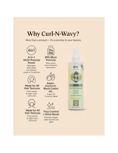 Mejorador de Cabello 4-en-1 ON Natural Aguacate 96 g
