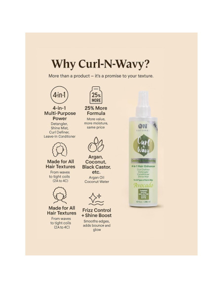 Mejorador de Cabello 4-en-1 ON Natural Aguacate 96 g