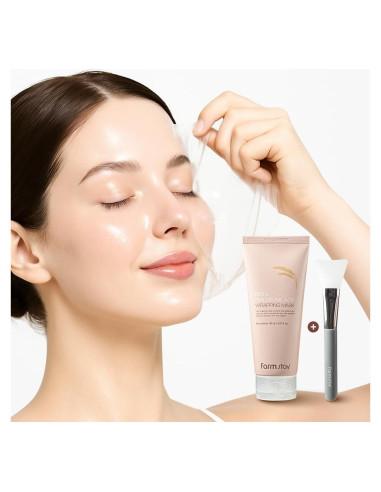 Mascarilla Facial Nocturna FARMSTAY Arroz y Ácido Hialurónico 150ml