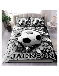 Juego de Ropa de Cama de Fútbol Personalizado LULLLINEN