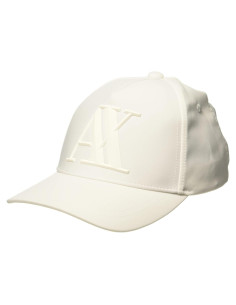 Gorra de béisbol Armani Exchange con logo 3D blanca