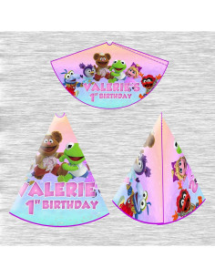 Sombreros de Fiesta Personalizados Muppet Babies - Paquete de 12 2