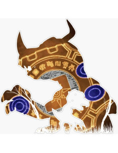 Calcomanías de Dinosaurios CED Designs - Greymon y Agumon 12.7 cm 2