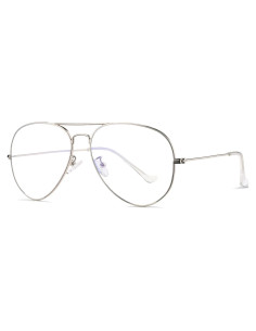 Gafas de Aviador HJSTES Lentes Transparentes Anti Luz Azul