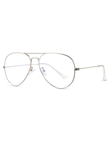 Gafas de Aviador HJSTES Lentes Transparentes Anti Luz Azul