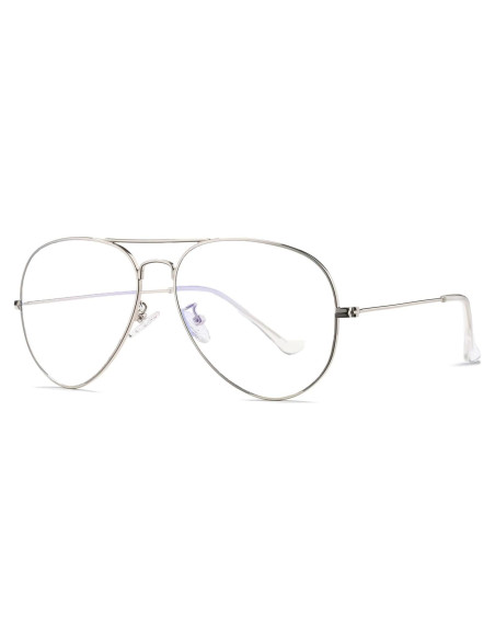 Gafas de Aviador HJSTES Lentes Transparentes Anti Luz Azul