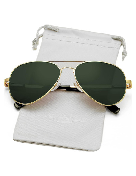 Gafas de sol AIEYEZO Aviador Polarizadas UV400 Oro/G15