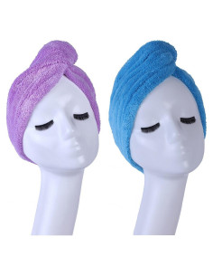 Toalla Turbante Microfibra YYXR - Súper Absorbente 2 Piezas