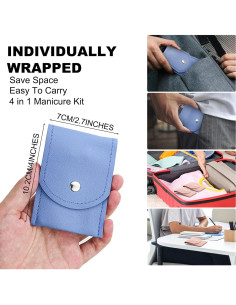 10 Sets de Cortauñas HAIFOTRVA de Acero Inoxidable Portátil 2