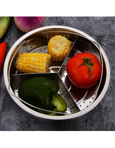 Juego de Cestas de Vapor Acero Inoxidable 21x6cm para Instant Pot 2