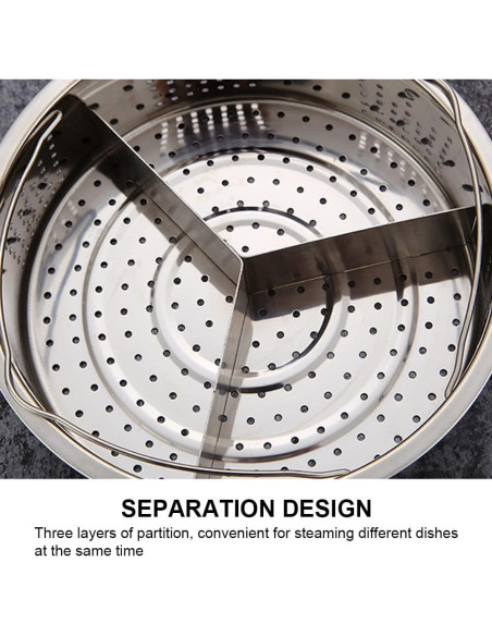 Juego de Cestas de Vapor Acero Inoxidable 21x6cm para Instant Pot