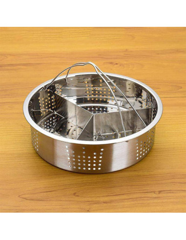 Juego de Cestas de Vapor Acero Inoxidable 21x6cm para Instant Pot