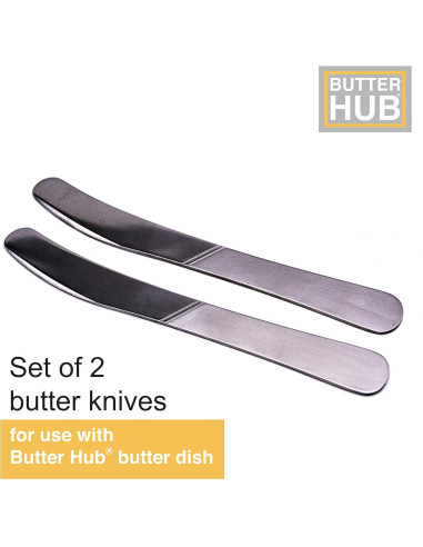 Cuchillos de Mantequilla Acero Inoxidable Butter Hub (Juego de 2)