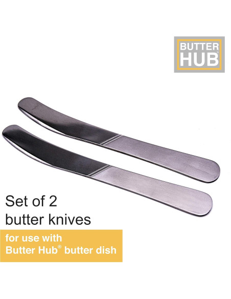 Cuchillos de Mantequilla Acero Inoxidable Butter Hub (Juego de 2)