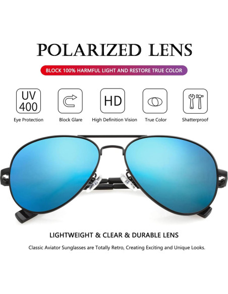 Gafas de sol AIEYEZO aviador polarizadas UV400 unisex