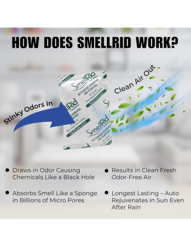Bolsa Purificadora de Aire SMELLRID 250g - Eliminador de Olores Natural