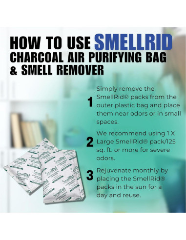 Bolsa Purificadora de Aire SMELLRID 250g - Eliminador de Olores Natural