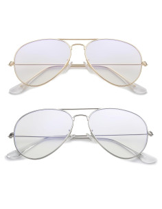 Gafas de Aviador HJSTES Lentes Anti Luz Azul Clásicas