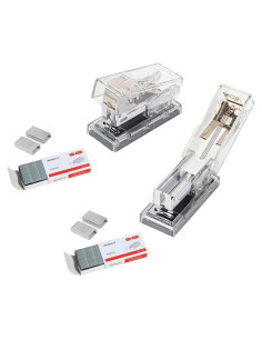 Paquete de 2 Mini Grapadoras Gerderk Portátiles con 2000 Grapas