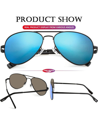 Gafas de sol AIEYEZO aviador polarizadas UV400 unisex