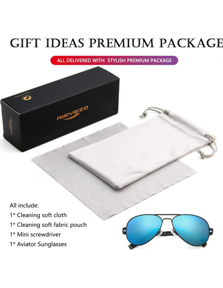 Gafas de sol AIEYEZO aviador polarizadas UV400 unisex