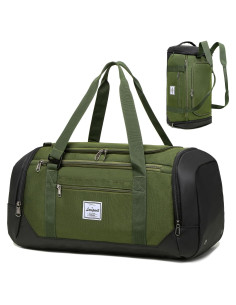 Bolsa de Gimnasio Laripwit 40L Verde con Compartimento para Zapatos