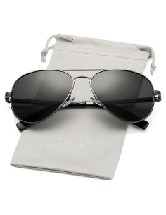 Gafas de sol AIEYEZO aviador polarizadas UV400 metalizadas