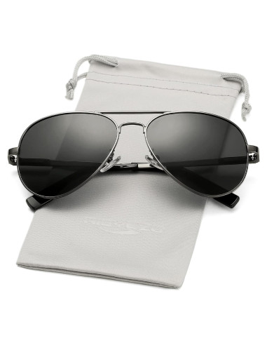 Gafas de sol AIEYEZO aviador polarizadas UV400 metalizadas