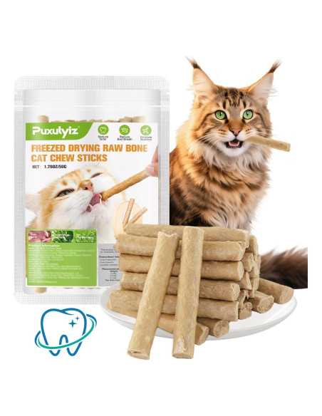 Palitos Masticables para Gato Puxulyiz 50g - Higiene Oral y Aliento Fresco