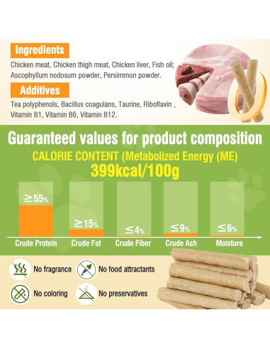 Palitos Masticables para Gato Puxulyiz 50g - Higiene Oral y Aliento Fresco